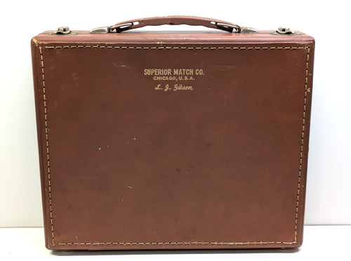 RARE Superior Match Co Chicago Salesman's Briefcase c1940's-50's