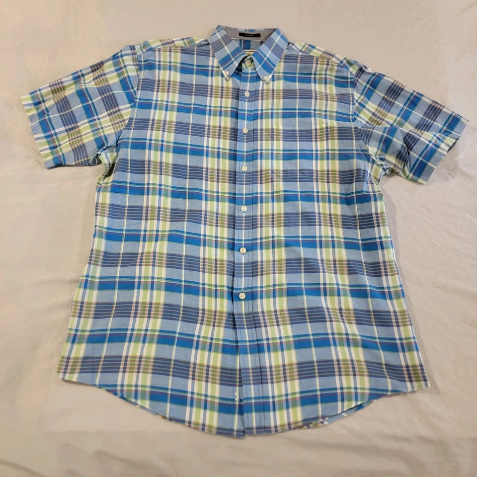 Camisa Pendleton Para Hombre Grande Turquesa Cuadros Ajuste Marítimo Algodón SS Informal Foto 2 de 4