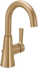 Moen 64430BZG Jase One-Handle High-Arc Bathroom Faucet in Bronzed Gold