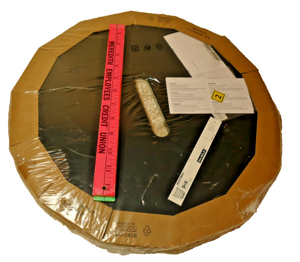 IKEA Nueva MESA DE ALMACENAMIENTO NEGRA Sellada 16.5" Alto KVISTBRO Mesita de Noche Cesta