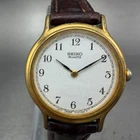 Seiko Watch Women 26mm White Dial Gold Tone Round Vintage V700-6091 New Battery