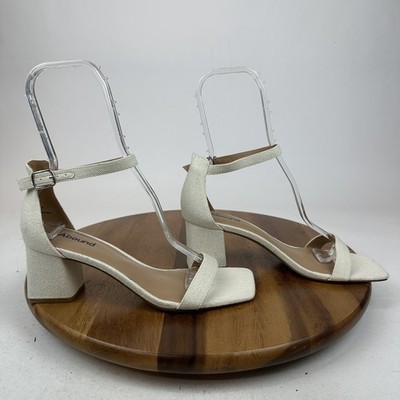 New NWOB Womens Abound Finn Ivory Fabric Ankle Strap Casual Sandals Size 9 M