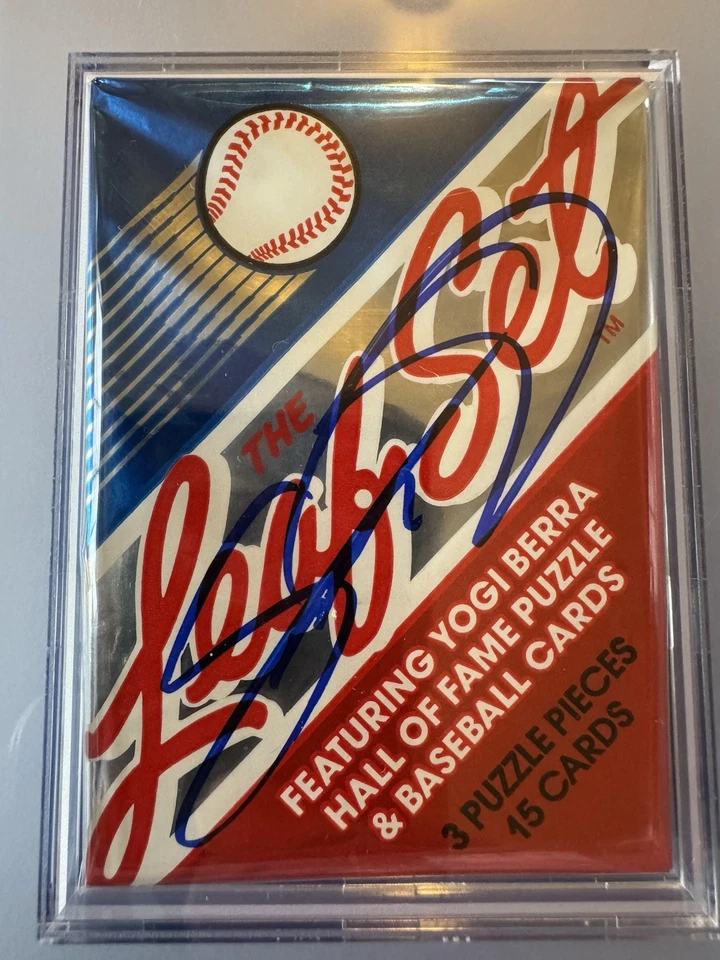 Бейсбольный мяч Sammy Sosa Auto 1990 Leaf нераспечатанный серия One подписанная упаковка с плиткой PSA - Изображение 3 из 4