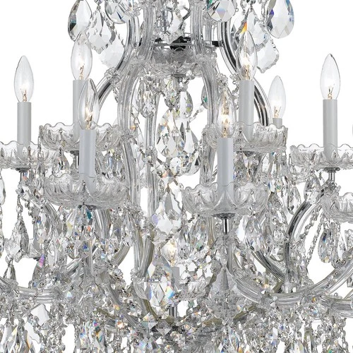 Crystorama Maria Theresa 35"W Chrome 19-Light Crystal Chandelier - Picture 4 of 5