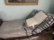 Electric Adjustable Bed with Side Rails and Remote Control