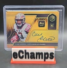 2020 Panini Elements Cam Akers #142 Gold Auto /79 Rookie Card Los Angeles Rams 