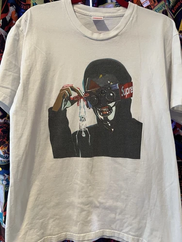 T shirt Supreme Creeper taille L blanc squelette street creeps