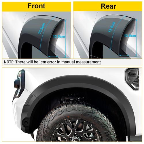 Allargamento parafango nero adatto per Ford Ranger Wildtrak dal 2023 al 2025 - Foto 6 di 7