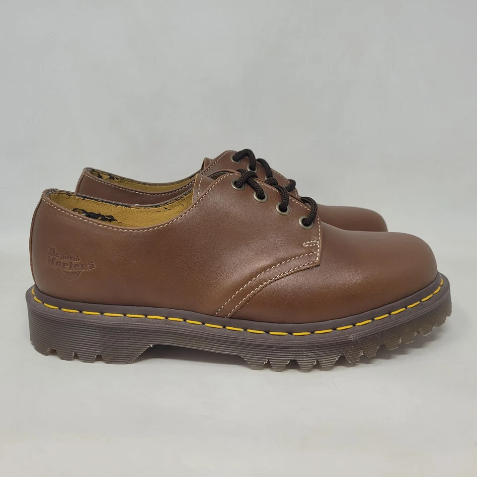 Zapatos De Colección Dr. Martens Para Hombres 8 Cuero Marrón 3 Ojos Oxford Suela AirWair 1561/59 Foto 2 de 4