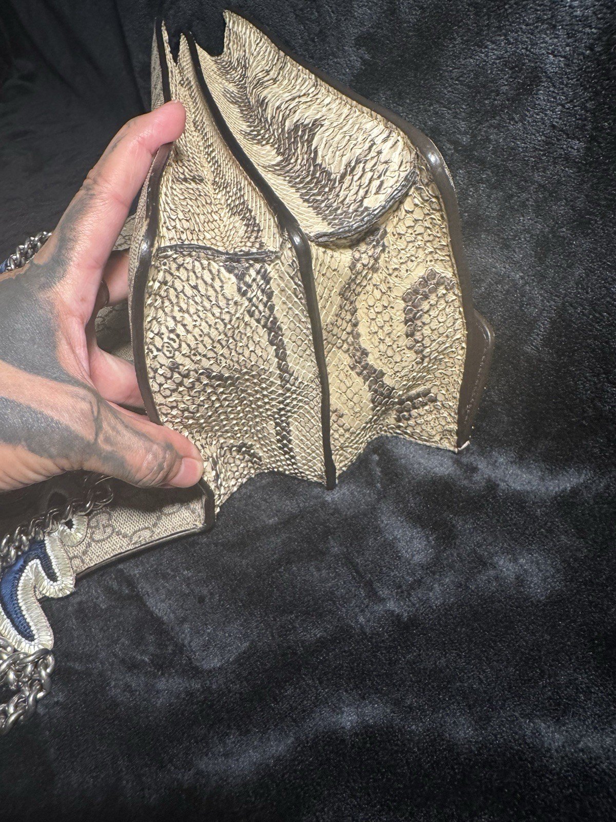 Gucci Dionysus Bag Embroidered GG CoatedCanvas with Python Small image 10
