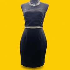 BCBGENERATION Faux Suede Strapless Sheath Black Party Dress Size 2