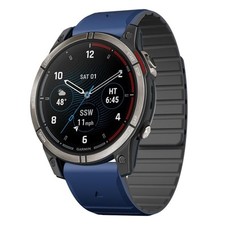 For Garmin Quatix 7 Pro Dual Color Magnetic Quick Release 22mm Silo Strap