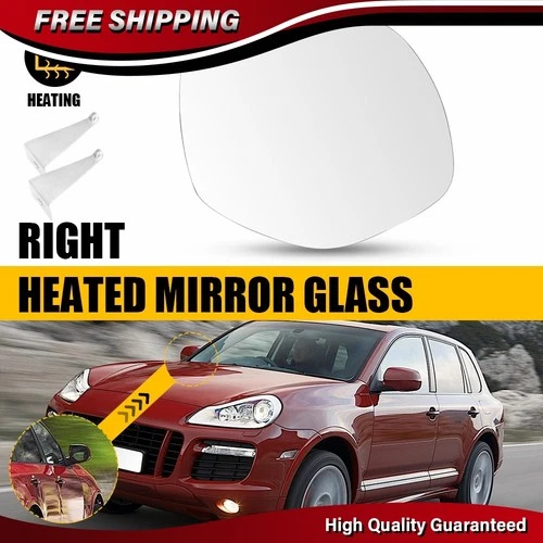 Heated Mirror Glass For 2008-2010 Porsche Cayenne Right Side with Backing Plate