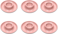 6 Eierbecher, Rund, Stapelbar, ø 10 Cm, Hochwertiger Kunststoff, Punto, Rosa, 20