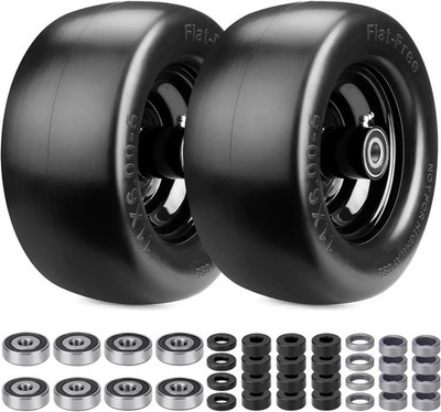 Upgrade Bad Boy Flat Free Tire, 2Pcs Solid Smooth Lawn Mower Tire Assembly wi...