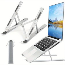 Portable Foldable Laptop Stand Aluminum 6-Level Adjustable for 8-16" Laptops