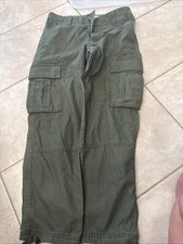 Old Navy Workwear  94 Cargo Utility Pants 30x30 Olive Green Grunge