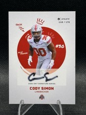 2024 Onit Ohio State Buckeyes Cody Simon Matte White ON CARD Auto /175 #S-24