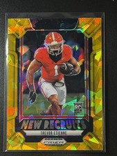 2025 Prizm Draft Picks Gold Cracked Ice Trevor Etienne new Recruits #24 UGA