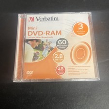 Verbatim mini DVD RAM Disc 2.8 gb Lot of 3