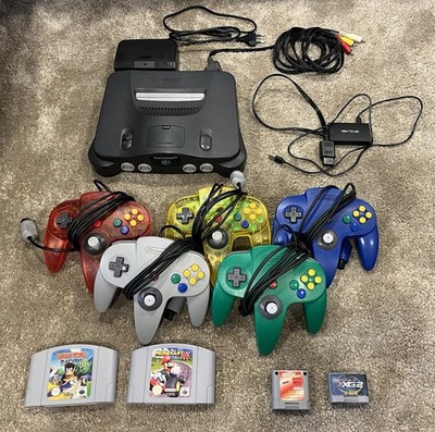 nintendo 64 konsole mit spielen N64 Mariokart Diddykong Racing
