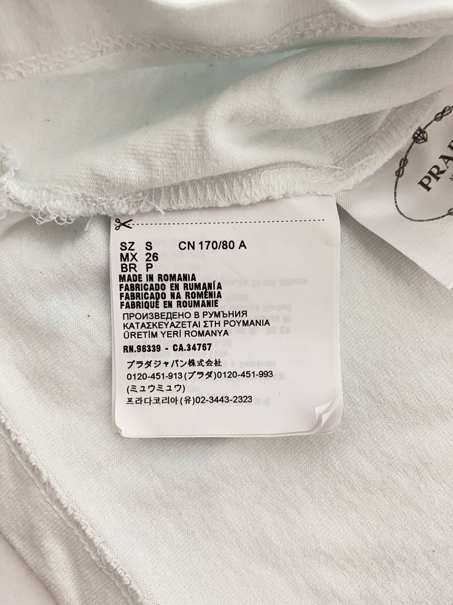 PRADA Tee 24SS Embossed Logo S Cotton White 3546B Used | eBay