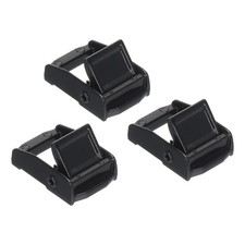 Cam Buckle Metal Press Lock Fastener 1.34" for 3/4" 19mm Strap Black 3pcs