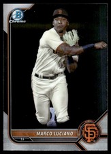 Marco Luciano 2022 Bowman Chrome Prospects Rookie Card | #BCP-247 San Francisco. rookie card picture