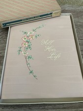 Beautiful Satin Covered Vtg The Book All Her Life 1957 UNUSED Baby Record Book
