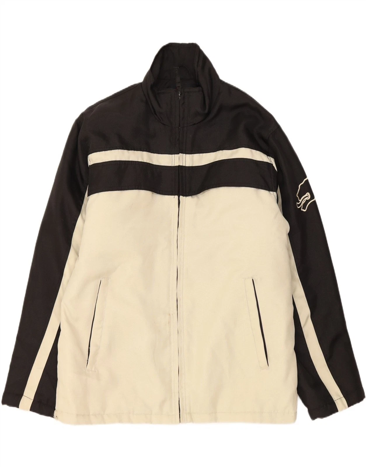 REWARD Mens Windbreaker Jacket UK 42 XL Black Colourblock Polyester AA07