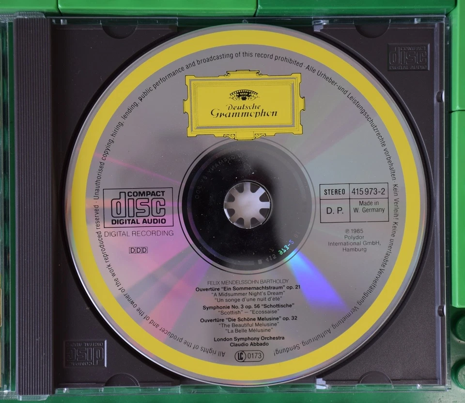 Mendelssohn - Symphonie No.3 - Ouvertüren - Abbado - Deutsche Grammophon - CD - Bild 3 von 4