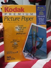 Kodak Premium Picture Paper for InkJet Printers 8.5" x 11" High Gloss 50 Sheets