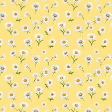 Bee Kind Yellow Tossed Daisies Quilt Fabric 44" Wide Timeless Treasures
