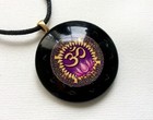 Orgone Pendant Necklace Yoga Aum Black Tourmaline & Shungite. EMF PROTECTION USA