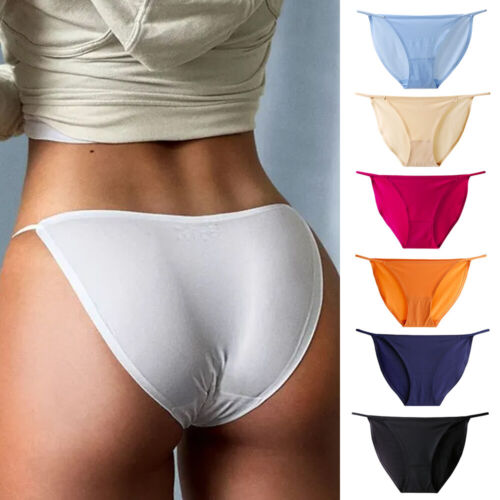 1/6 PCS Womens High Cut Underwear Panties Sexy Thong G-string String Bikini