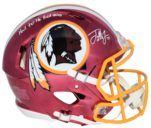 TERRY McLAURIN SIGNED WASHINGTON REDSKINS CHROME AUTHENTIC HELMET W/ HAIL TO THE - Afbeelding 1 van 1