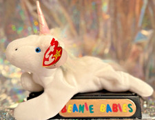 TY BEANIE BABIES - Retired - MYSTIC 1994 White Unicorn