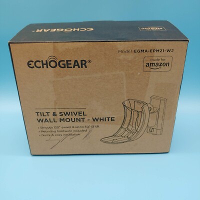 EchoGear - White Wall Mount For Echo (4th Gen) - EGMA-EPM21-W2