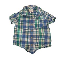 Tommy Bahama Shirt Boy's XS Colorful Plaid Button Up Collared Short Sleeve Top