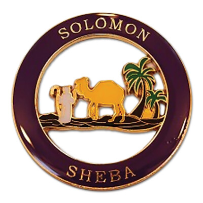 Solomon Sheba Round Masonic Auto Emblem - [Purple & Gold][3'' Diameter ...
