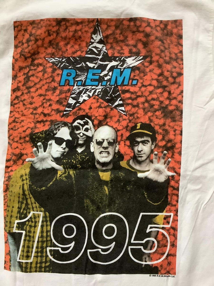 R.E.M. モンスターツアー 1995 ロックTシャツ L Vintage REM 1995 Monster Tour Concert Promo Shirt Large Nice Man