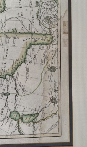 Antique Map Jean Lattre America Hudson Bay Greenland Canada French Map 18th C. - Picture 13 of 16