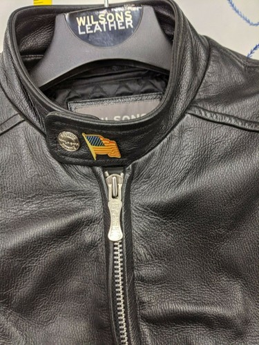 Chaqueta de cuero para hombre Wilson con revestimiento de aislado extraíble talla M negra - alfiler EE. UU. - Imagen 4 de 8