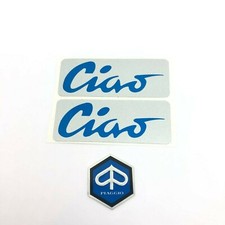 ADESIVI CIAO BLU IN CORSIVO SERBATOIO + STEMMA PIAGGIO CIAO PRIMA SERIE C7 LUSSO
