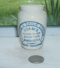 STUNNING VICTORIAN POTTERY CROCK WITH LOTS OF WRITTING