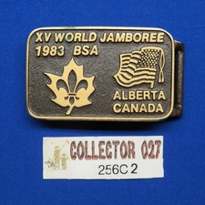 Boy Scout 1983 XV World Jamboree Max Silber Belt Buckle 256C2