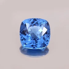 AAA Natural Flawless Ceylon Blue Spinel Loose Cushion Gemstone Cut 12x12 MM