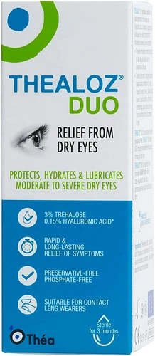 Thealoz Duo Eye Drops 10ml  Eye Drops for Tired  Dry Eyes  Hypotonic Solution fo