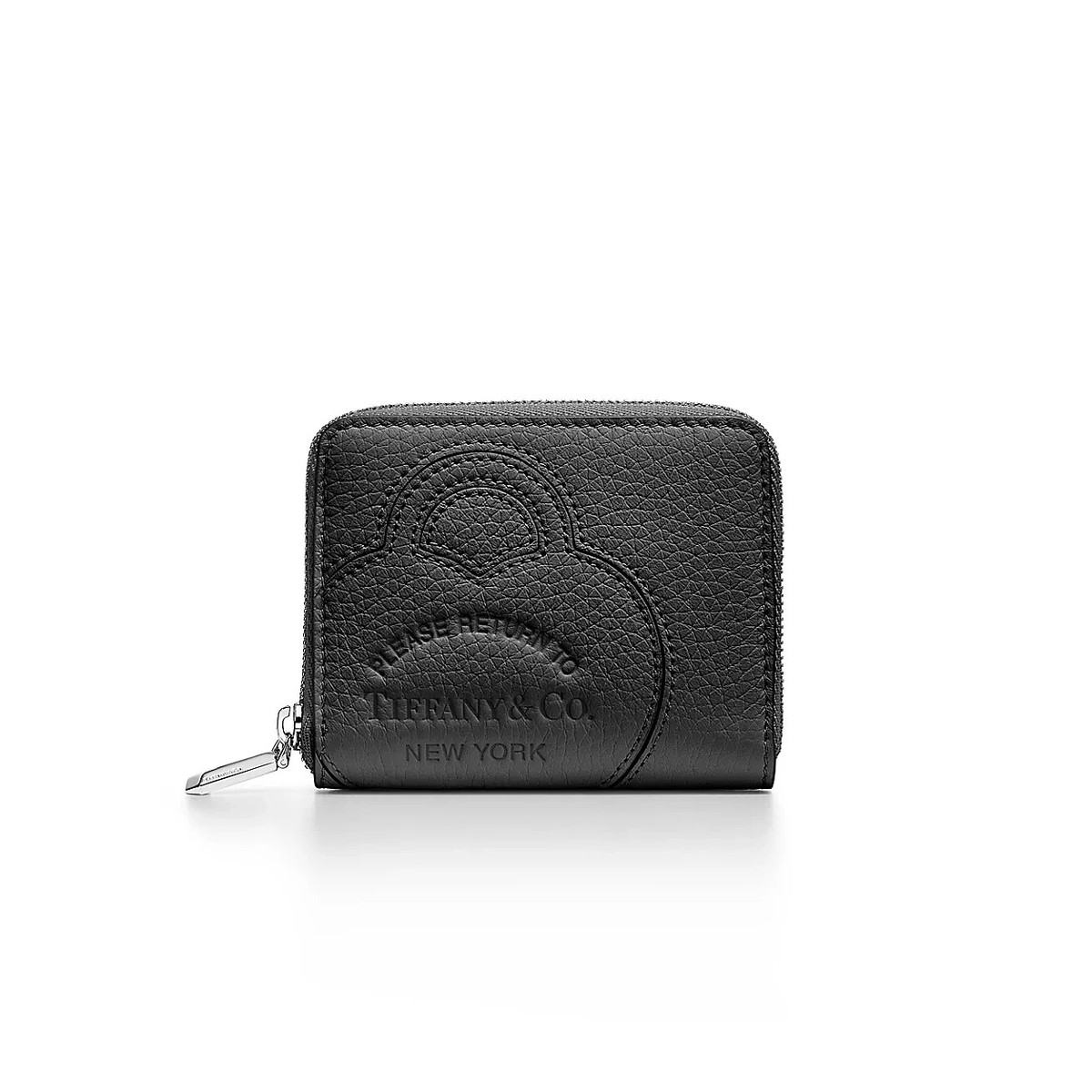 Return to Tiffany™ Small Zip Wallet Black Color Leather Stylish