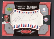 Ryan Howard 2005 UD Sweet Spot Signatures Autograph Baseball Red-Blue card 41/50